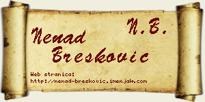 Nenad Brešković vizit kartica